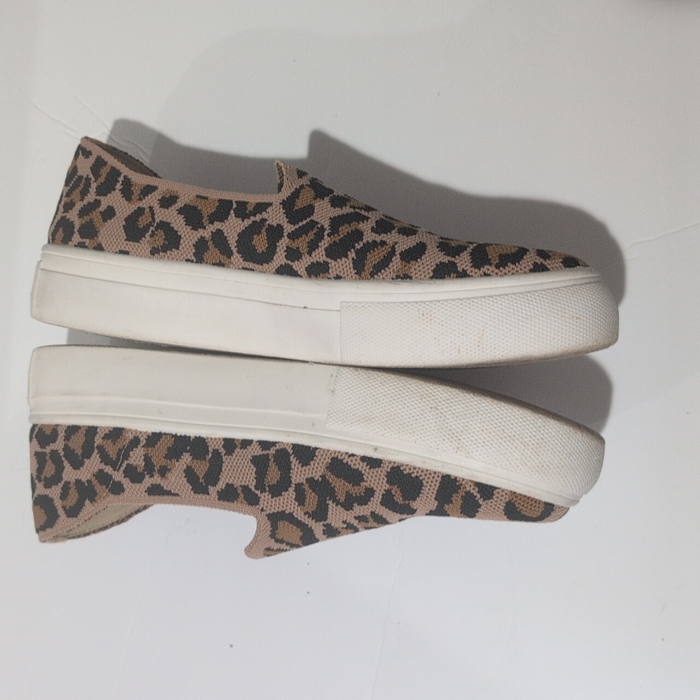 Cheetah Print Steve Madden Knit Sneakers 10 - Picture 7 of 8